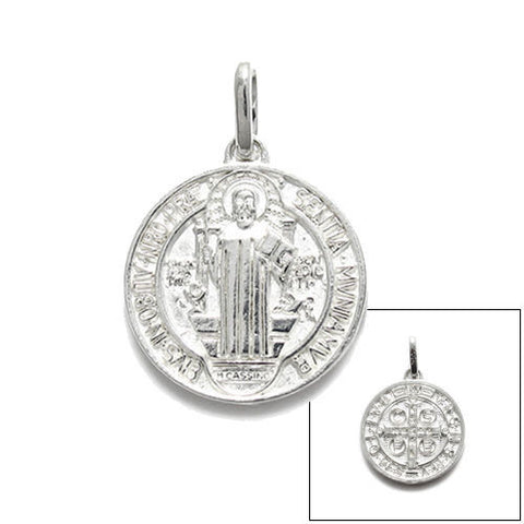 St. Benedict Medal (14mm) in Sterling Silver