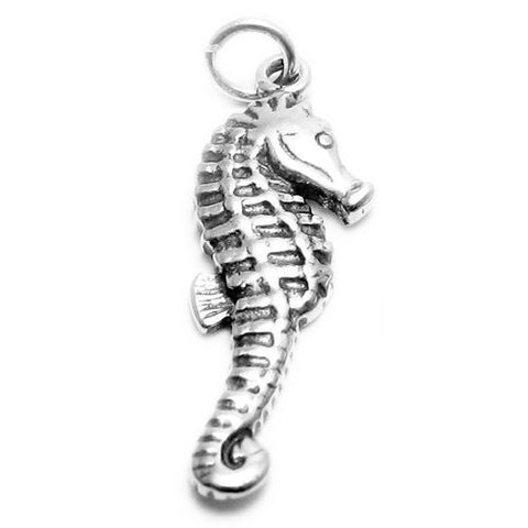 Seahorse Charm. Sterling Silver