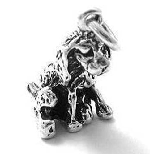 Cocker Spaniel Charm in 3D Sterling Silver.