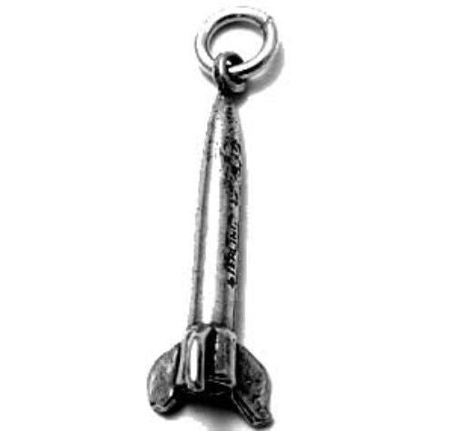 Rocket Charm. Sterling Silver