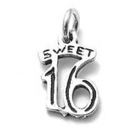 "Sweet 16" Charm in Sterling Silver