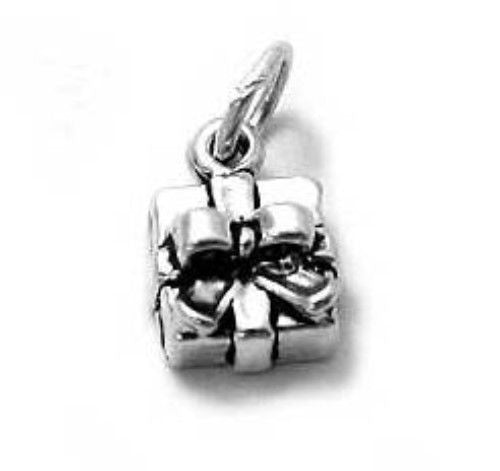 Gift in a Box Charm in Sterling Silver