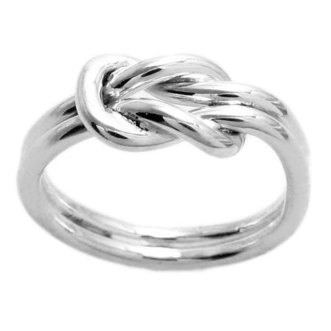 The classic love-knot ring, beautiful in its simplicity. Wholesale Sterling Silver Rings. Main photo.