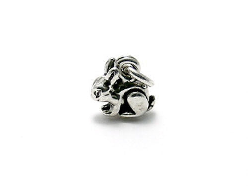 Bunny Rabbit Charm in Sterling Silver.