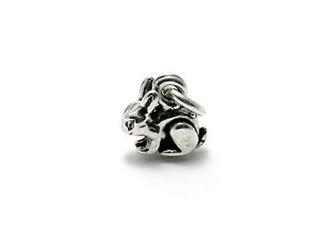 Bunny Rabbit Charm in Sterling Silver.