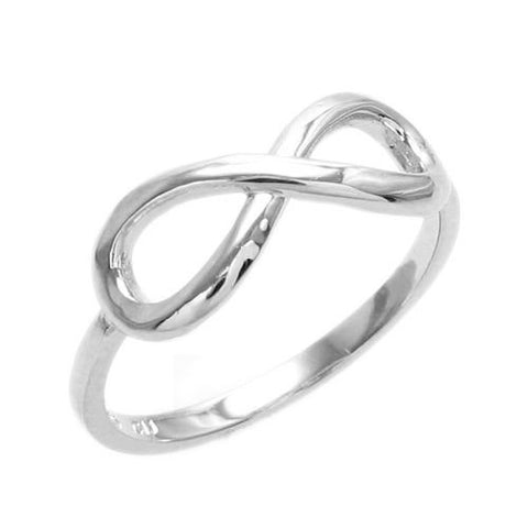 Graceful with Sublime Elegance, the Classic Infinity Ring in Sterling Silver.