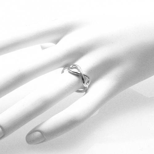 Graceful with Sublime Elegance, the Classic Infinity Ring in Sterling Silver.