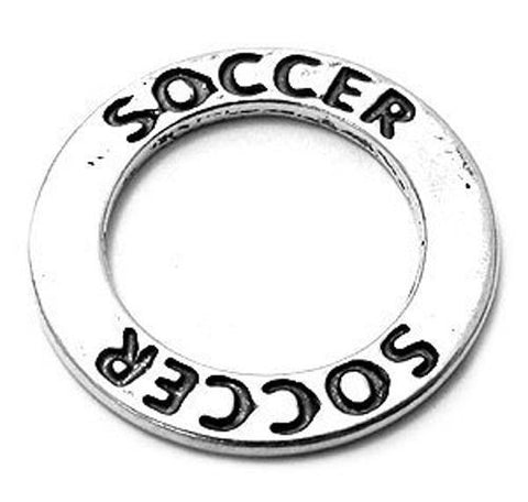Soccer Ring Charm in Sterling Silver