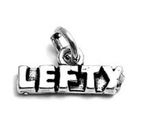 "Lefty" Charm in Sterling Silver