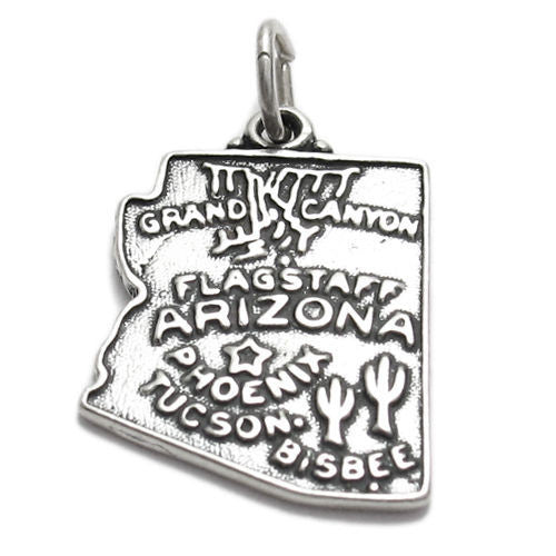 Arizona State Charm in Sterling Silver
