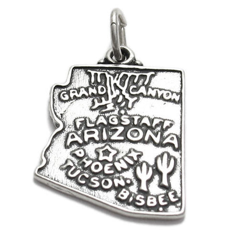 Arizona State Charm in Sterling Silver