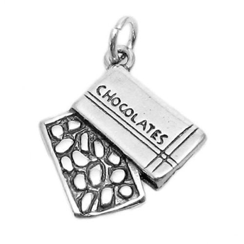 Box Of Chocolates Charm in Sterling Silver