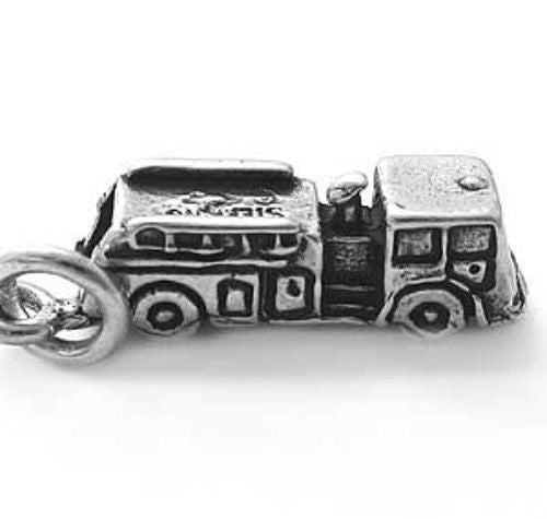 Firetruck Charm. Sterling Silver
