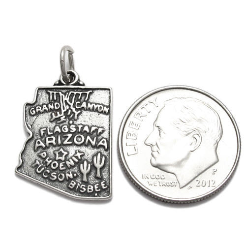 Arizona State Charm in Sterling Silver