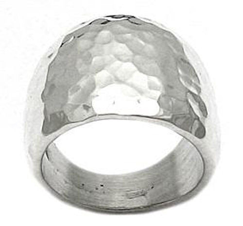 Super Wide Hammered Finish Cigar Band Ring. Wholesale Sterling Silver Rings. Main photo.