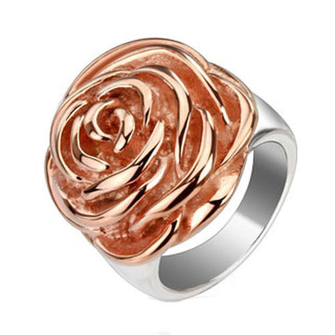 Stunning rose in bloom cast rose gold. A rose by any other name... Wholesale Sterling Silver Rings.
