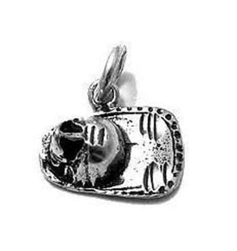 Firefighter's Helmet Charm. Sterling Silver