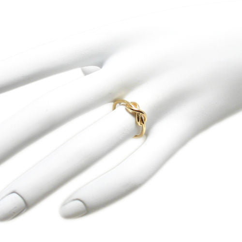 Elegant and Graceful Infinity Knot Ring in Gold Plated Sterling Silver. Wholesale Sterling Silver Rings. Hand.