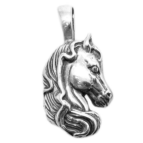 Horse Head Charm in Sterling Silver.