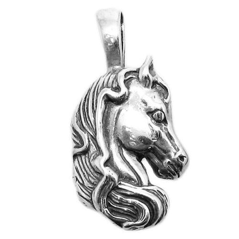 Horse Head Charm in Sterling Silver.