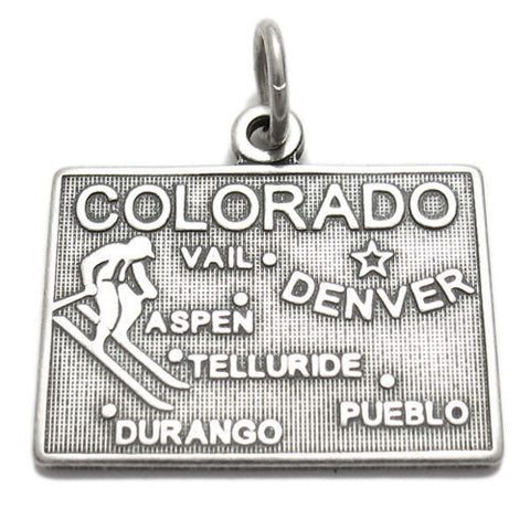 Colorado State Charm in Sterling Silver