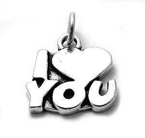 "I Love ❤ You" Charm. Sterling Silver