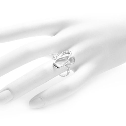 A modern artistic interpretation of a squiggle, in ring form. Wholesale Sterling Silver Rings. On hand.