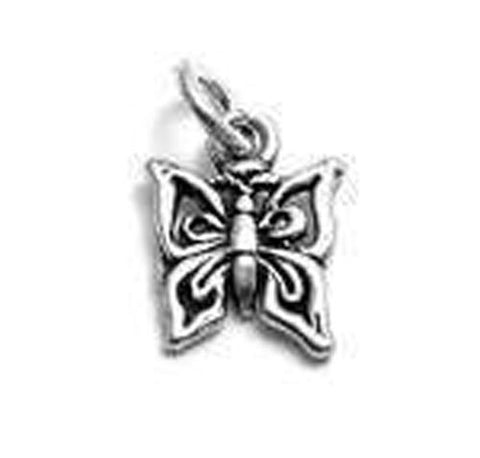 Butterfly Charm with Salvador Dali Wings. Small Size in Sterling Silver.