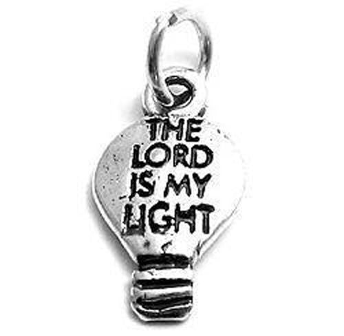 "The Lord Is My Light" Charm in Sterling Silver