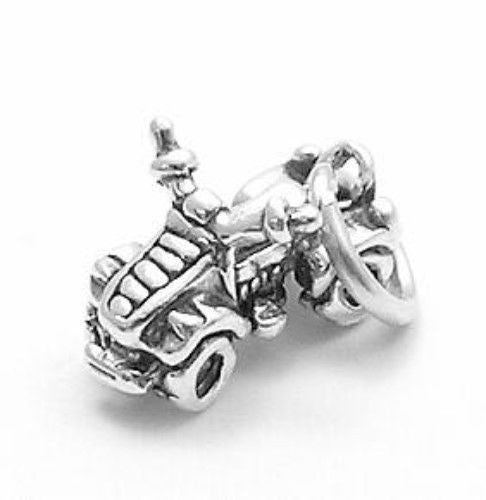 All-Terrain Vehicle Charm in 3D. Sterling Silver