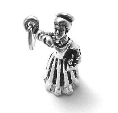 Old Timey Nurse Charm in Sterling Silver
