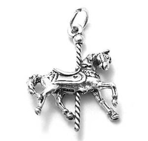 Carousel Horse Charm. Sterling Silver
