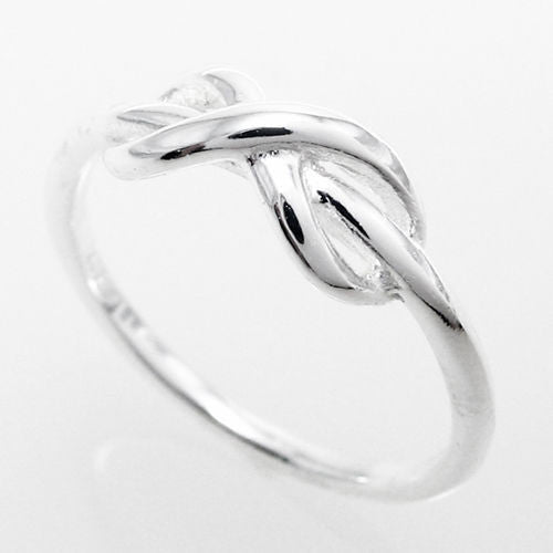 Elegant and Graceful Infinity Knot Ring in Polished Sterling Silver. Wholesale Sterling Silver Rings. Main.