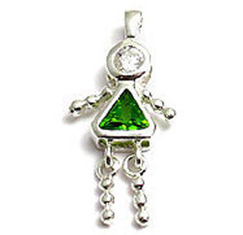 Beautiful and colorful birthstone charms of a bead girl. Wholesale Sterling Silver Charms. August.