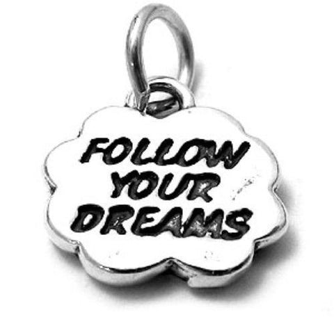 "Follow Your Dreams" Charm in Sterling Silver