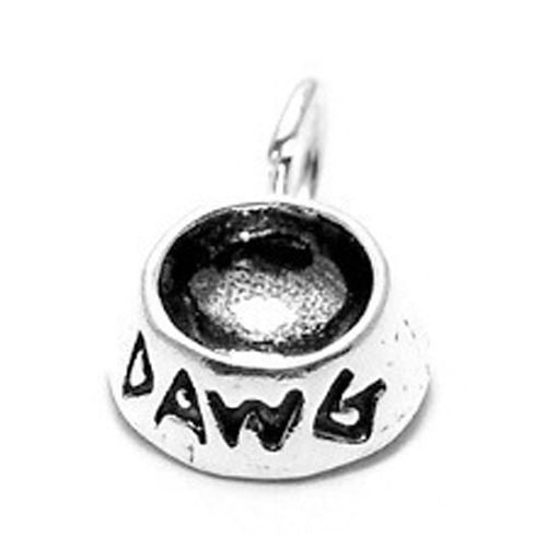 "Dawg" Bowl Charm in Sterling Silver
