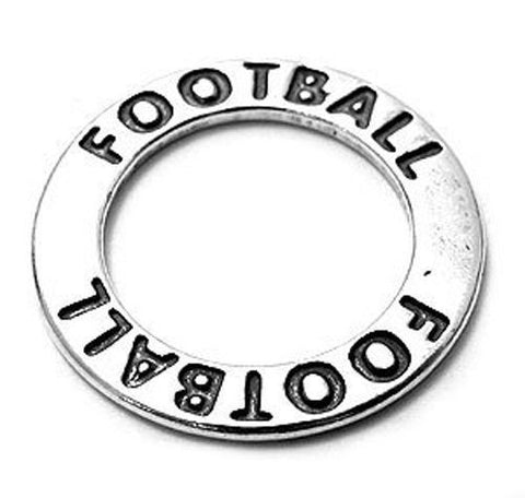 Football Ring Charm Sterling Silver
