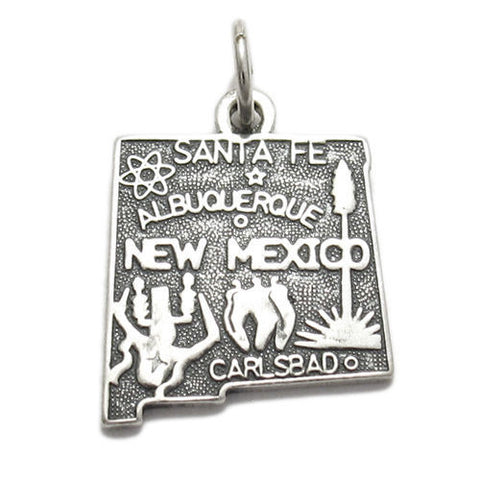 New Mexico State Charm in Sterling Silver