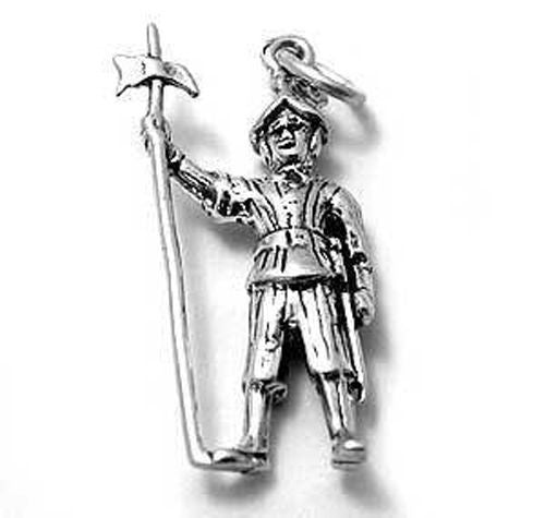 Vatican City Swiss Guard Charm in Sterling Silver