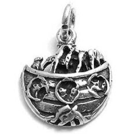 Crowded Noah's Ark Charm in Sterling Silver