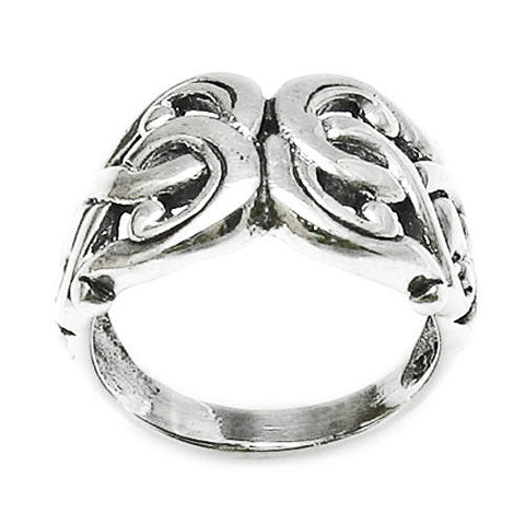 Unusual Multiple Twisted Knots Ring in Sterling Silver