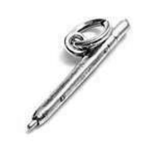 Pen Charm in 3D. Sterling Silver