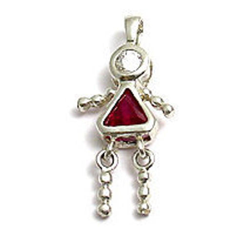 Beautiful and colorful birthstone charms of a bead girl. Wholesale Sterling Silver Charms. July.