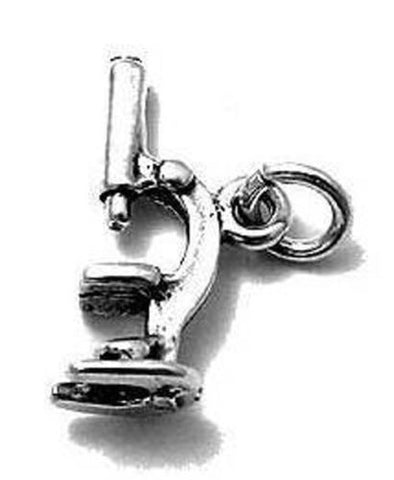 Microscope Charm. Sterling Silver