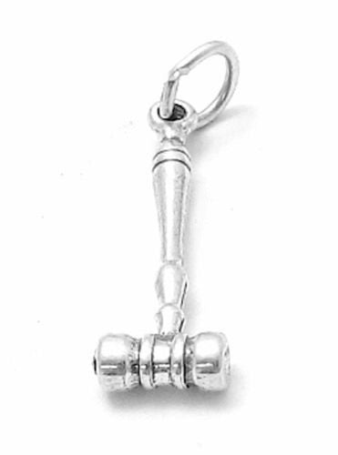 Gavel Charm in Sterling Silver