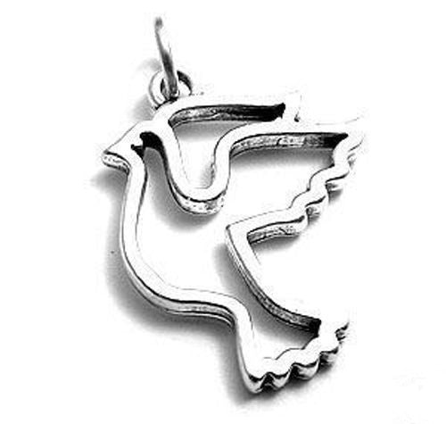 Dove of Peace Charm in Sterling Silver.