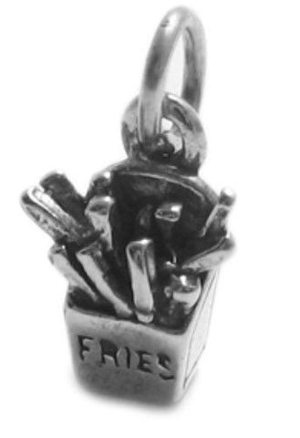French Fry Charm in Sterling Silver