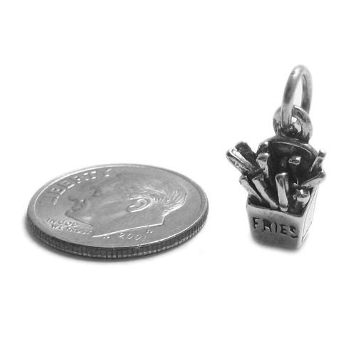 French Fry Charm in Sterling Silver