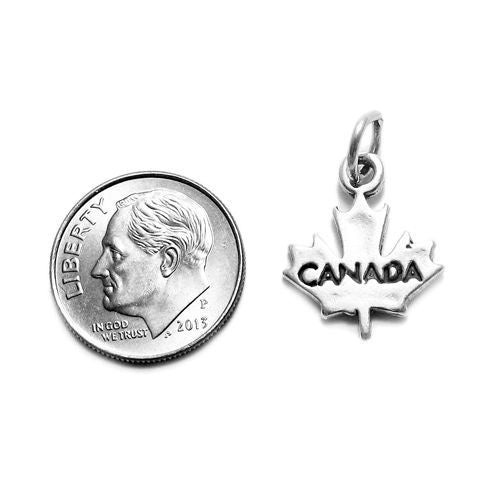 Canadian Maple Leaf Charm in Sterling Silver