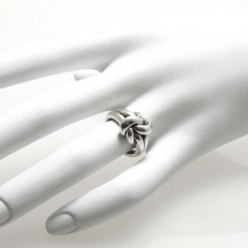 Impossible Gordian Love Knot Ring in Sterling Silver. Wholesale Sterling Silver Rings. On hand.